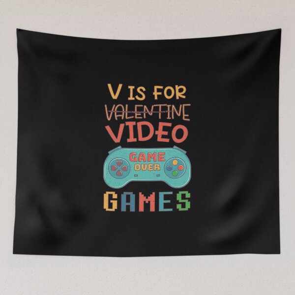 Item preview, V Is For Video Games Funny Valentines Day For Gamer,Funny Gift Idea For Gamers, Valentine Celebration, Funny Gift For Lover designed and sold by AHMD AHMD.