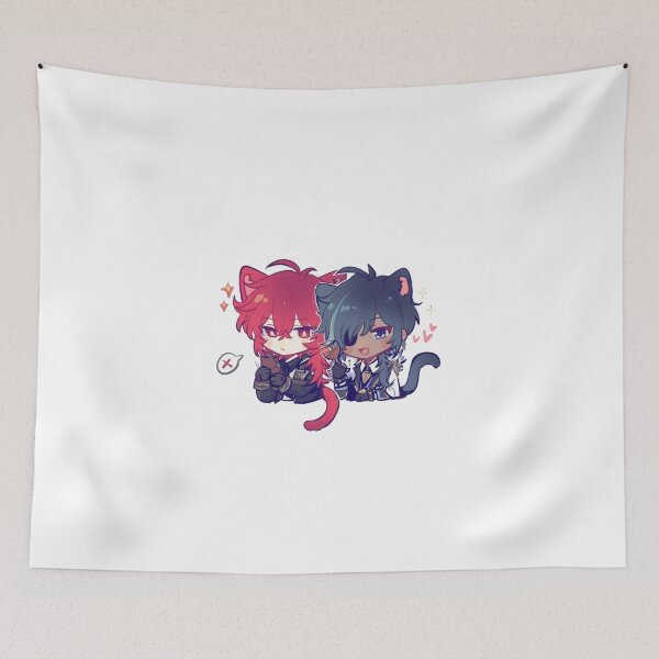 Item preview, Genshin Impact Diluc & Kaeya Catboy Diluc Catboy Kaeya Genshin Impact Fanart Kaeluc Diluc x Kaeya Genshin Merch designed and sold by feach.