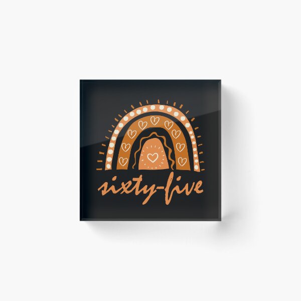 Item preview, Sixty Five Year Old Sixty Fifth Birthday Cute Fun Doodle Boho Rainbow designed and sold by LadySaltwater.