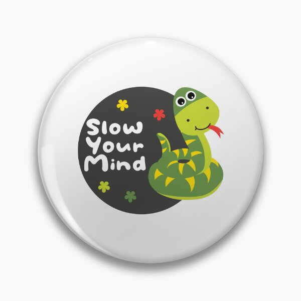 Item preview, Slow your mind Kawaii funny green snake designed and sold by Awesome 4 all.