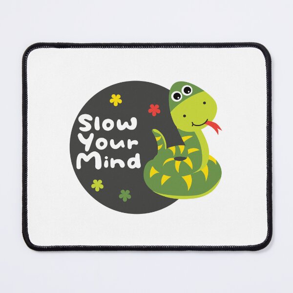 Item preview, Slow your mind Kawaii funny green snake designed and sold by Awesome 4 all.