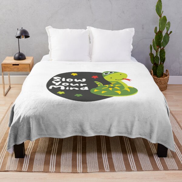 Item preview, Slow your mind Kawaii funny green snake designed and sold by Awesome 4 all.