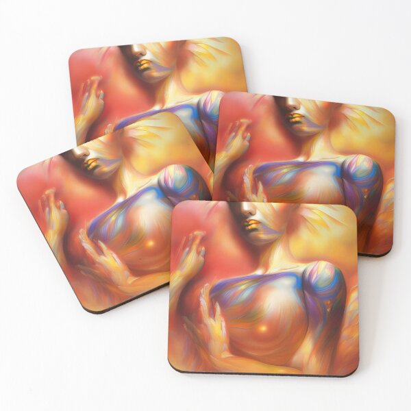 Item preview, Surrealistic Reverie: Colorful Woman Portrait with Dreamlike Details" designed and sold by artmanikin.