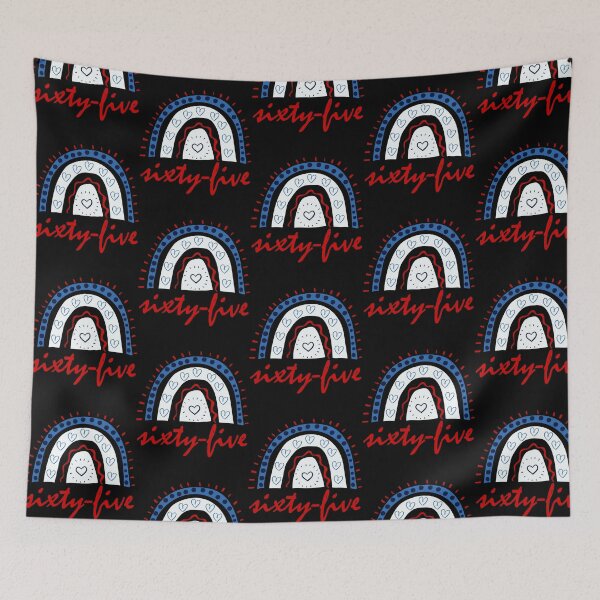 Item preview, Sixty Five Year Old Sixty Fifth Birthday Cute Fun Doodle Boho Rainbow designed and sold by LadySaltwater.