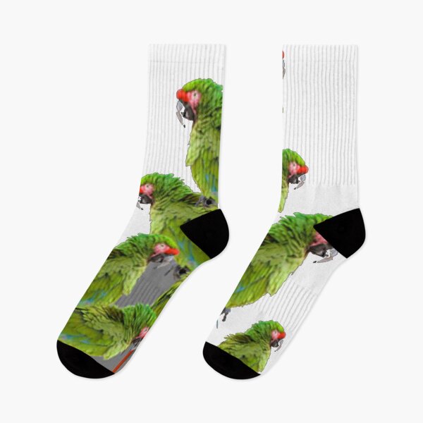 Item preview, TROPICAL GREEN MACAWS FAMILY PATTERNS WHITE ART designed and sold by sharlesart.