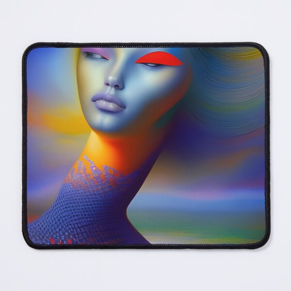 Item preview, Abstracted Visions: Vibrant Woman Portrait with Surreal Elements designed and sold by artmanikin.