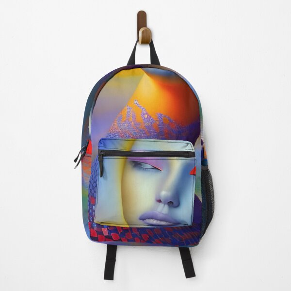 Item preview, Abstracted Visions: Vibrant Woman Portrait with Surreal Elements designed and sold by artmanikin.