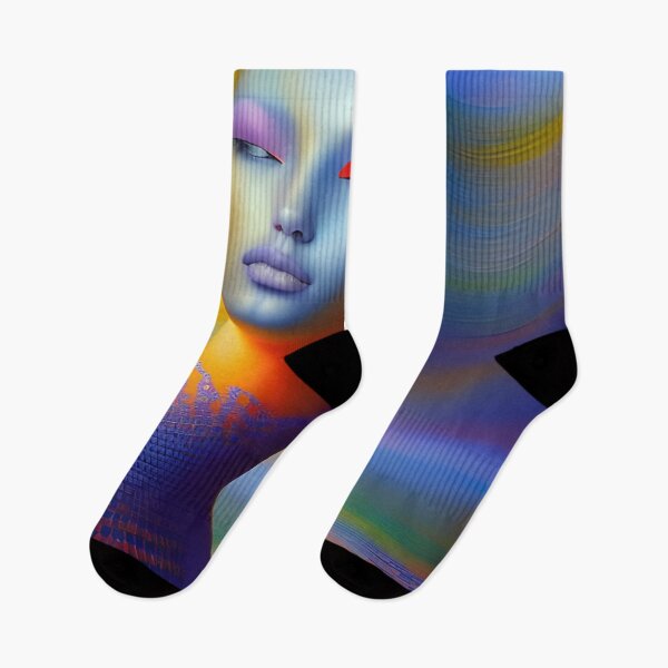 Item preview, Abstracted Visions: Vibrant Woman Portrait with Surreal Elements designed and sold by artmanikin.