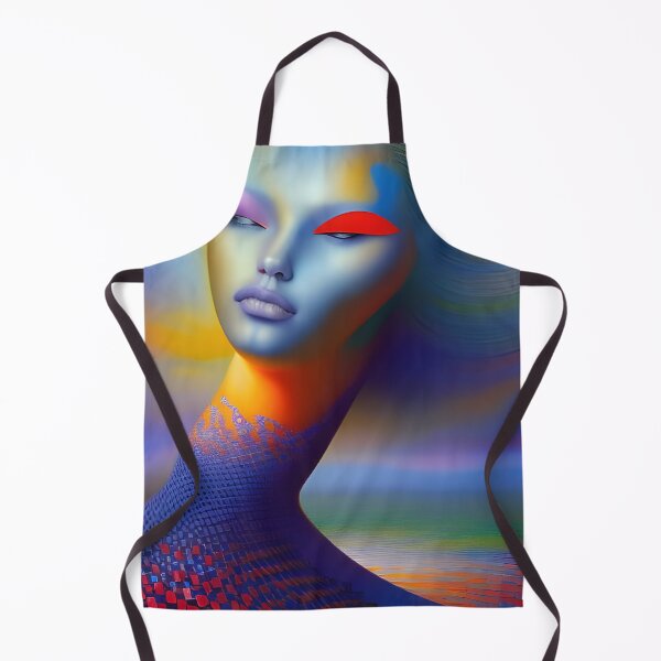 Item preview, Abstracted Visions: Vibrant Woman Portrait with Surreal Elements designed and sold by artmanikin.