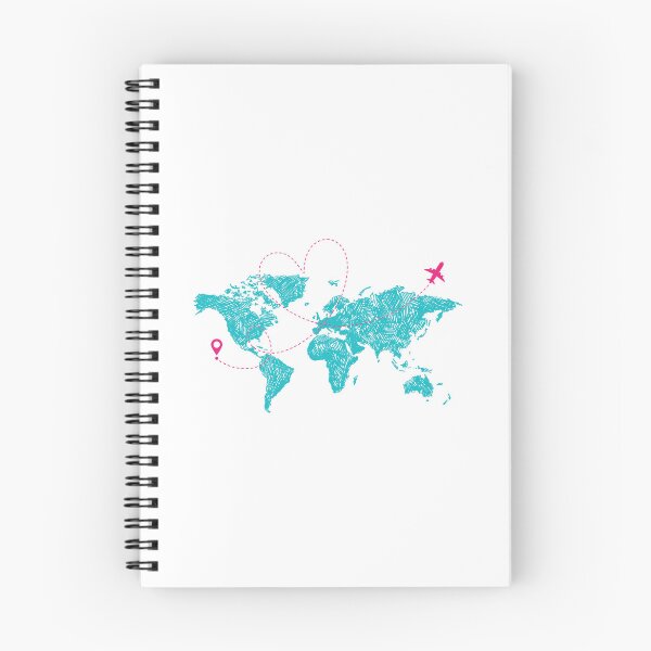 Aperçu de l'œuvre Coeur de carte du monde de voyage créée et vendue par RichardsSignCo.