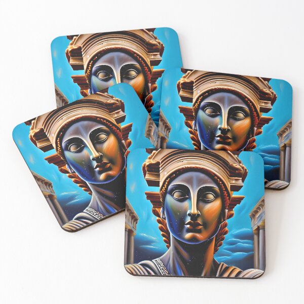 Item preview, Caryatids blue woman designed and sold by BigBrainArtwork.