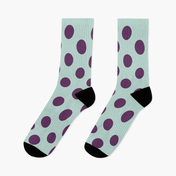 Item preview, Medium AUBERGINE PURPLE and MINT GREEN POLKA DOTS  designed and sold by RachelMacht.