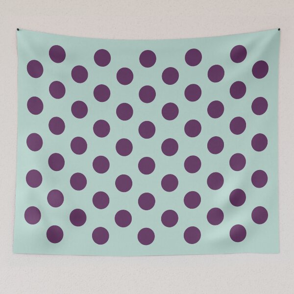 Item preview, Medium AUBERGINE PURPLE and MINT GREEN POLKA DOTS  designed and sold by RachelMacht.