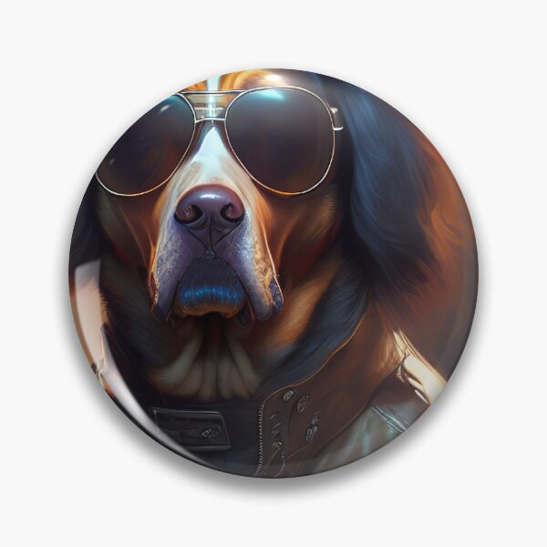 Item preview, Cool Dog In Leather Jacket and Sunglasses #1 designed and sold by KOZIDESIGNS.