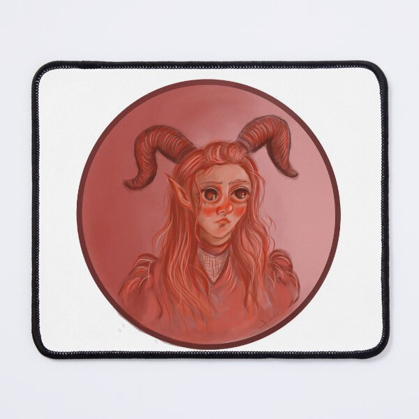 Item preview, cute goblin girl with Devil's horns designed and sold by Mayelshehawy.