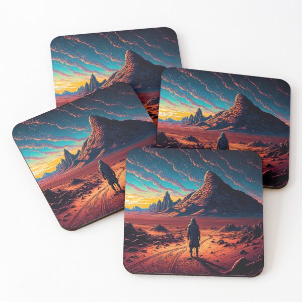 Item preview, Lone Walker on Arrakis Desert designed and sold by NeuralCanvas.