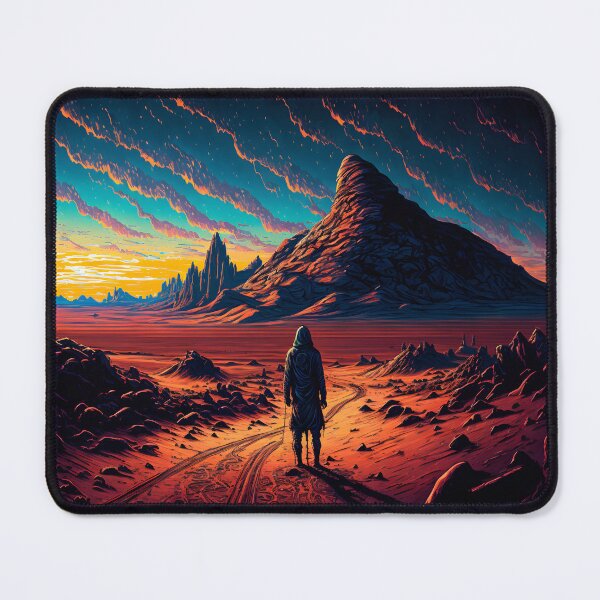 Item preview, Lone Walker on Arrakis Desert designed and sold by NeuralCanvas.