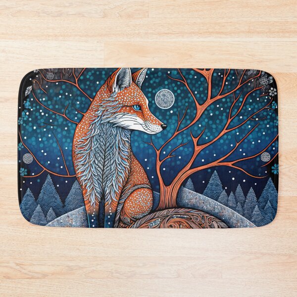 Item preview, Winter Fox Zentangle with Tree designed and sold by Staibshine.