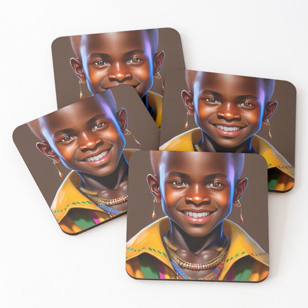 Item preview, Smiling African Boy In Colorful Attire Print #1 designed and sold by KOZIDESIGNS.