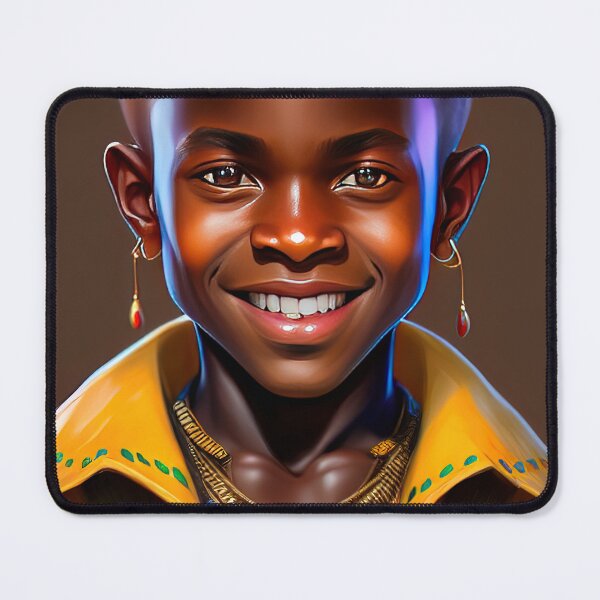 Item preview, Smiling African Boy In Colorful Attire Print #1 designed and sold by KOZIDESIGNS.