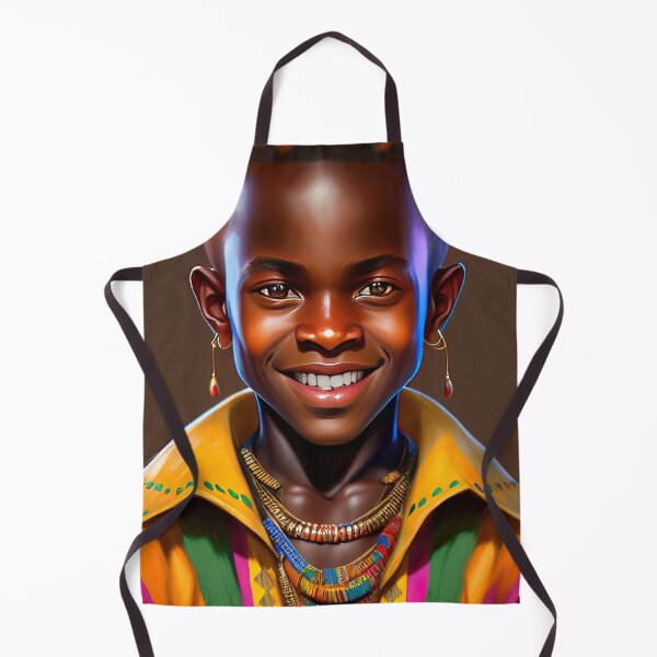 Item preview, Smiling African Boy In Colorful Attire Print #1 designed and sold by KOZIDESIGNS.