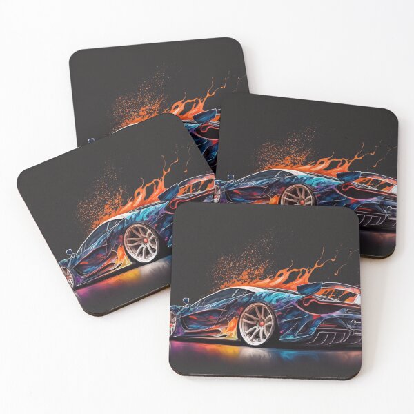 Item preview, Vibrant Sports Car Side Back View - Midjourney designed and sold by BehindCoffee Co.