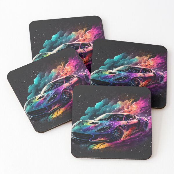Item preview, Vibrant Block Sports Car Side Front View - Midjourney designed and sold by BehindCoffee Co.