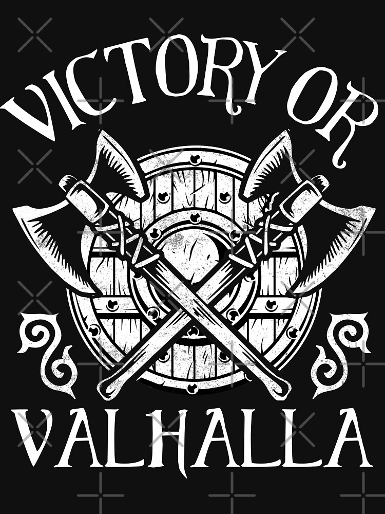 T-shirt Viking Victory Or Valhalla – Design Graphique Odin Thor – 100% Coton – Taille M