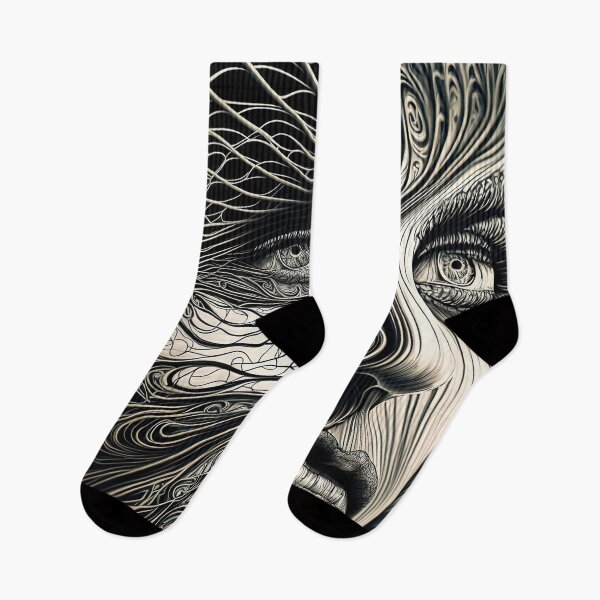 Item preview, Face human in weird lines shape designed and sold by mrlongfield.
