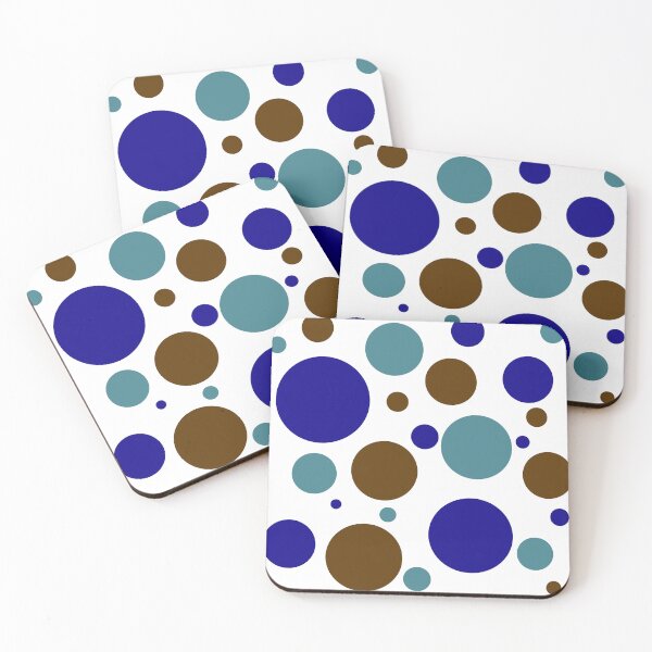 Item preview, Blue, Teal, Brown Polka Dots designed and sold by LapillusDesigns.
