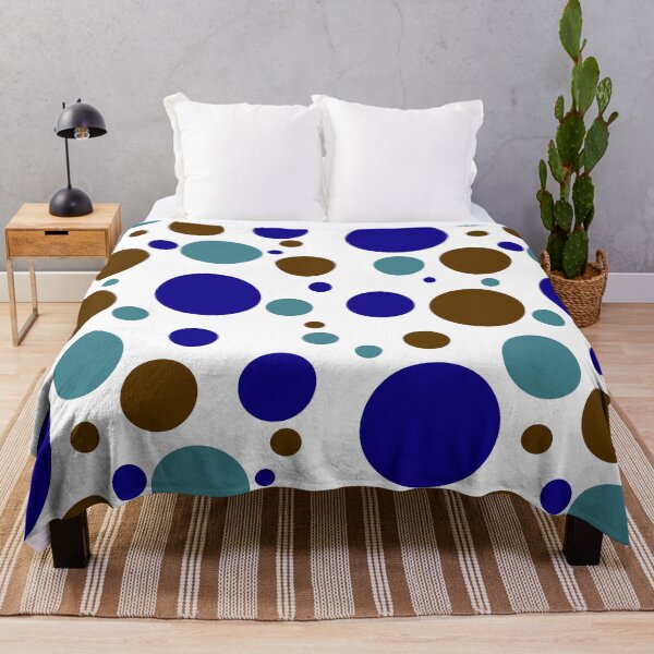 Item preview, Blue, Teal, Brown Polka Dots designed and sold by LapillusDesigns.