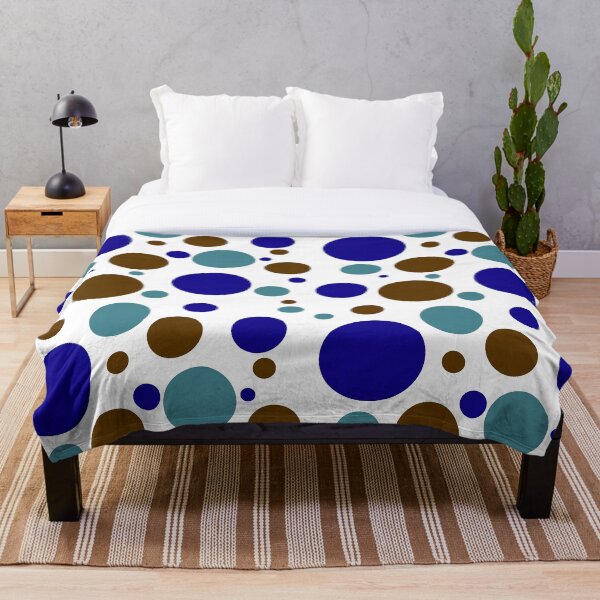 Item preview, Blue, Teal, Brown Polka Dots designed and sold by LapillusDesigns.