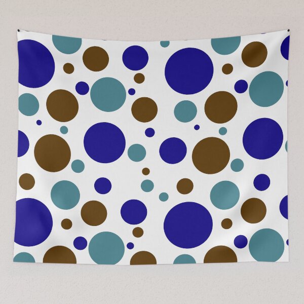 Item preview, Blue, Teal, Brown Polka Dots designed and sold by LapillusDesigns.