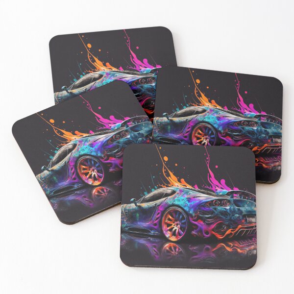 Item preview, Vibrant Sports Car Side Back View - Midjourney designed and sold by BehindCoffee Co.