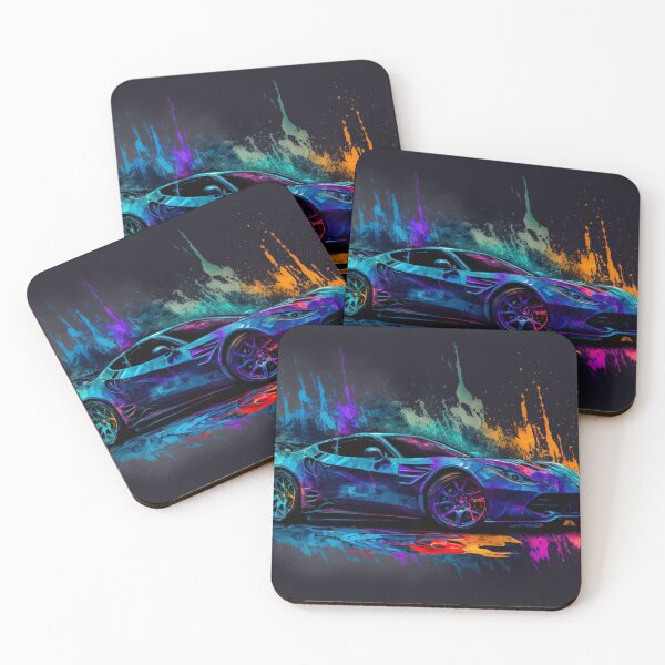 Item preview, Vibrant Block Sports Car Sideview - Midjourney designed and sold by BehindCoffee Co.