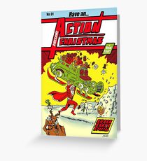 Action Christmas - Super Santa! Greeting Card