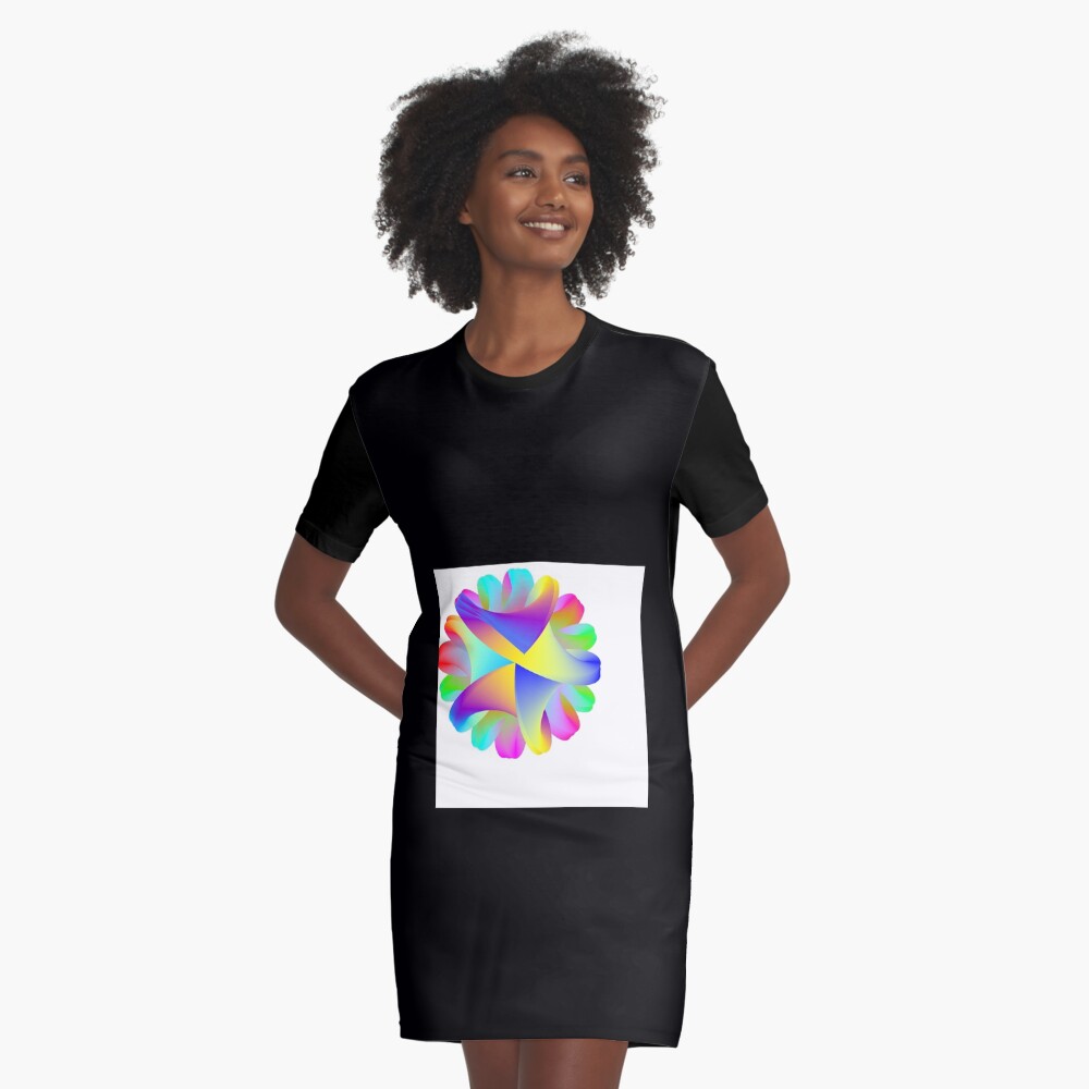 Coils of the Plumed Rainbow Serpent Graphic T-Shirt Dress