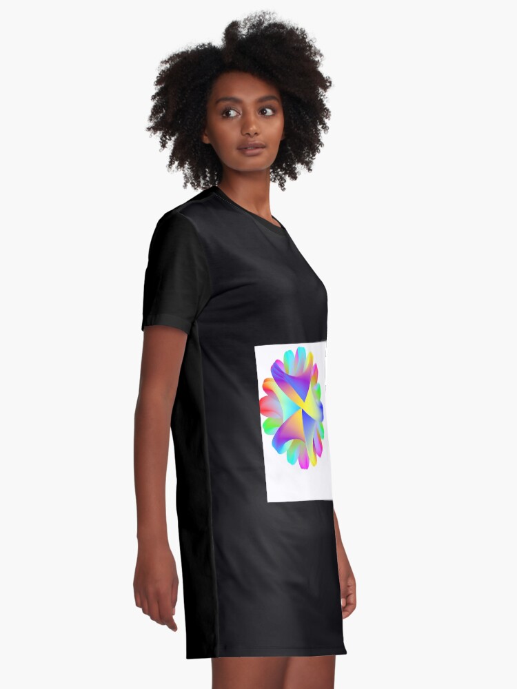 Alternate view of Coils of the Plumed Rainbow Serpent Graphic T-Shirt Dress