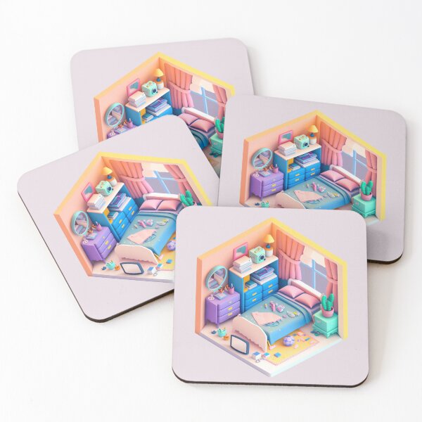Item preview, Pastel Paradise, Isometric Room designed and sold by Slice-Of.