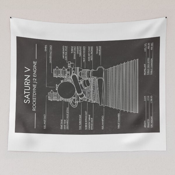 Artikelvorschau, Rocketdyne J-2 Engine. Saturn V (Blackboard) entworfen und verkauft von BGALAXY.