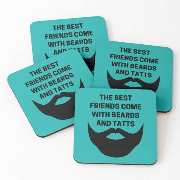 Item preview, The Best Friends Come With Beards and Tatts Black designed and sold by Indra Agrawal.