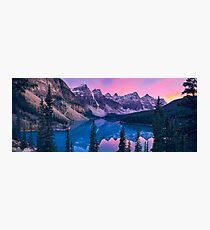 Lake Moraine Sunset Photographic Print