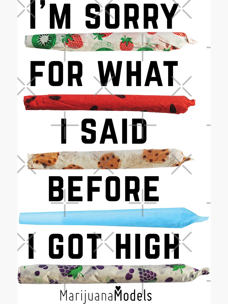 I'm Sorry For What I Said Before I Got High by kushcommon