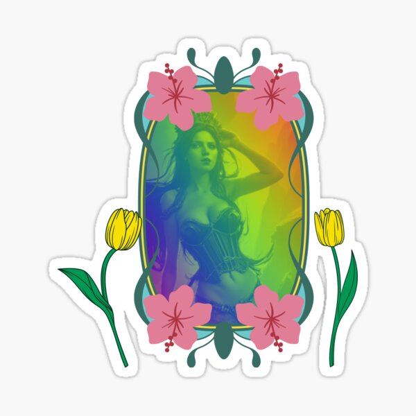 Portrait Of Beautiful Women Rainbow Theme Sticker For Sale By Vikingtshirts Redbubble 1730