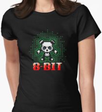 Retro Panda Pixel Art Women's Fitted T-Shirt