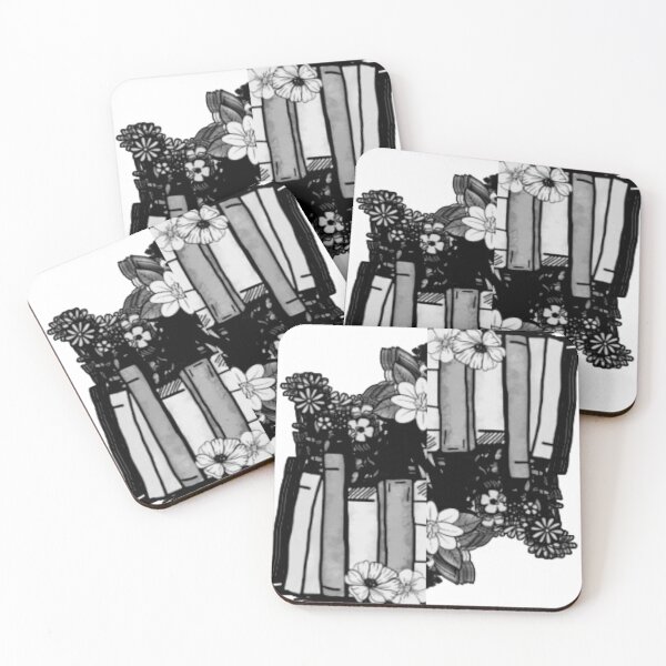 Item preview, Black and White Book Tile Mirror designed and sold by India2022.