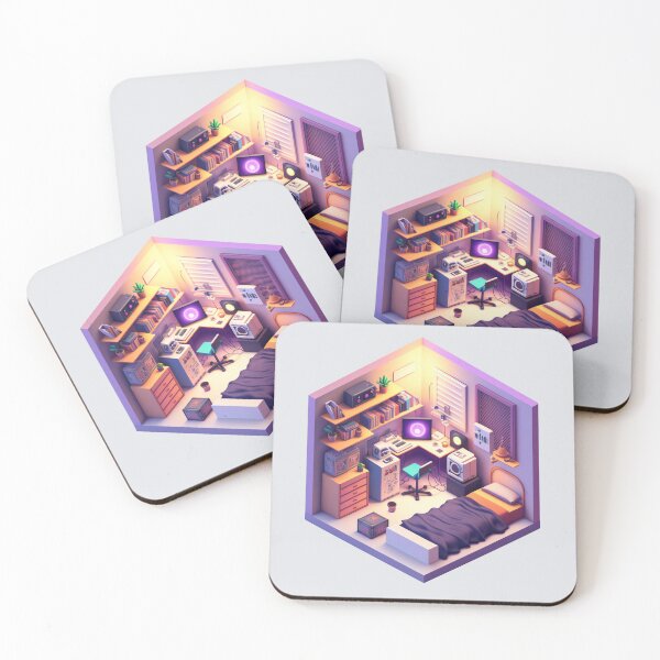 Item preview, Cyber Slumber, Isometric Room designed and sold by Slice-Of.
