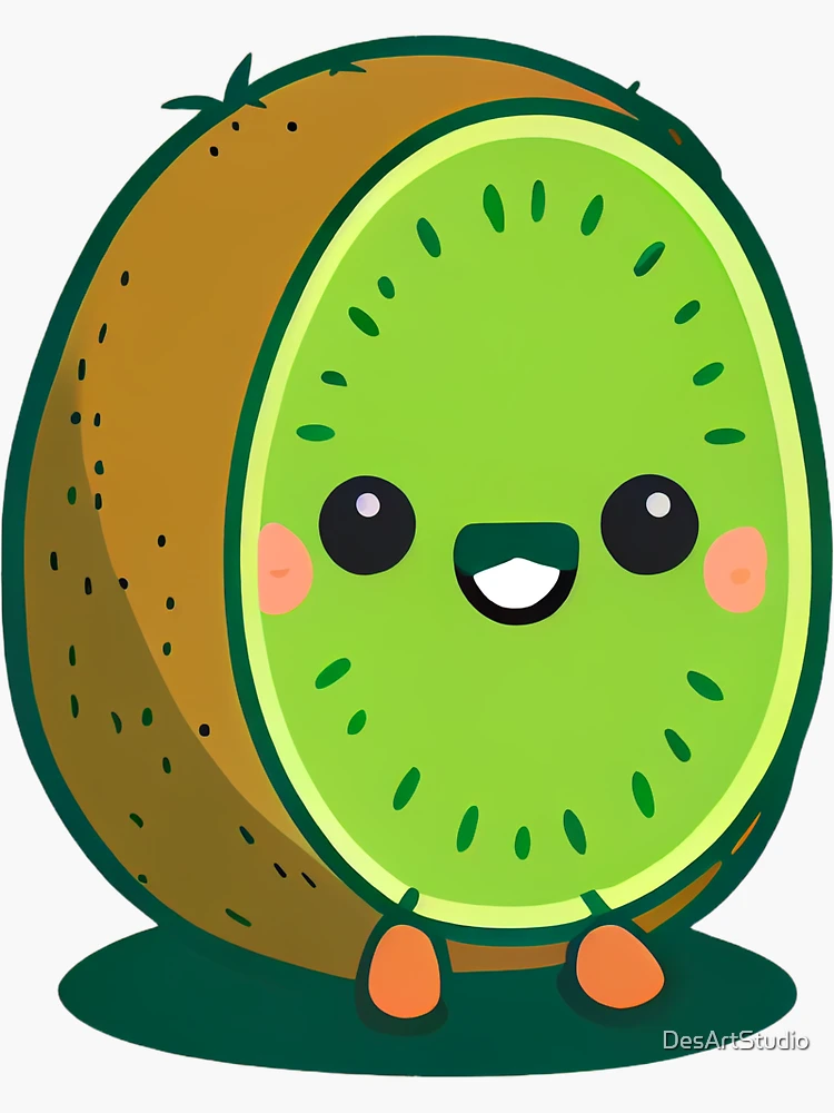 Autocollant Sticker Voiture Moto Deco Fruit Kiwi Enfant Cuisine Frigo