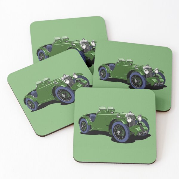 Item preview, MG C-Type vintage sports car in green designed and sold by Webazoot Industries - Car Art.