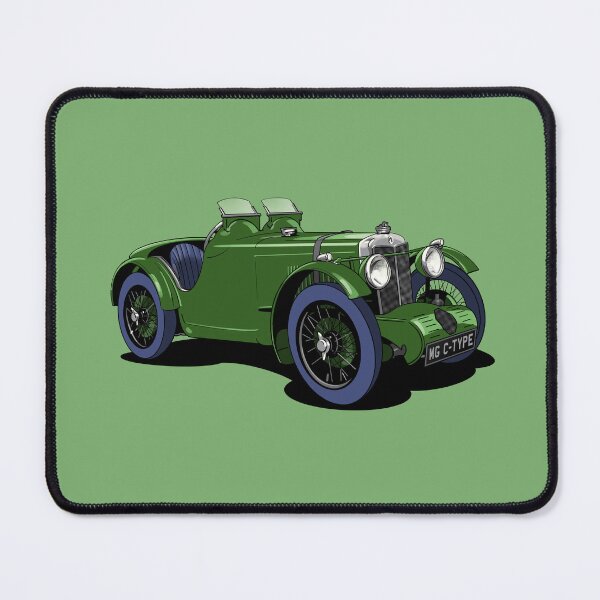 Item preview, MG C-Type vintage sports car in green designed and sold by Webazoot Industries - Car Art.